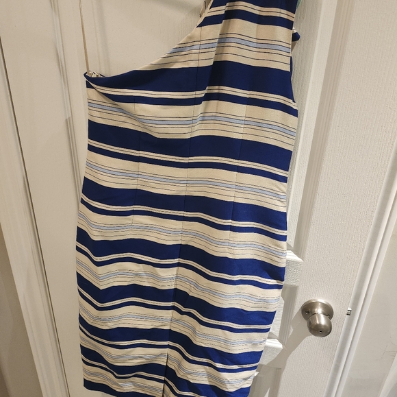 Banana Republic One Strap Striped Midi Dress NWT Size 6 - Picture 9 of 9